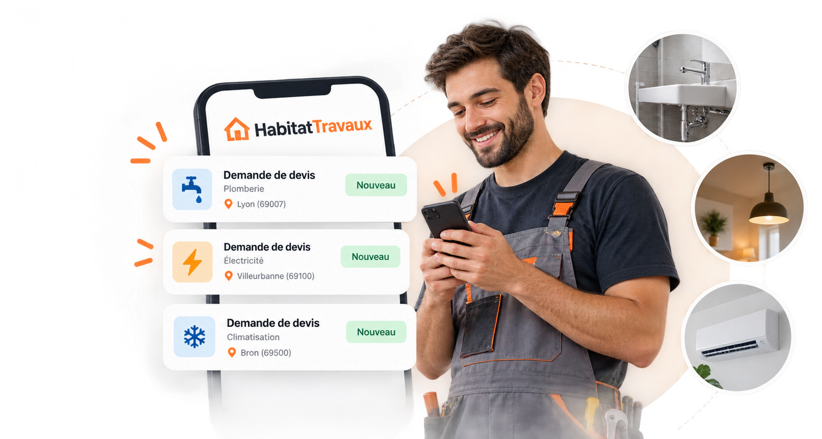 Tradesman Receiving New Job Requests